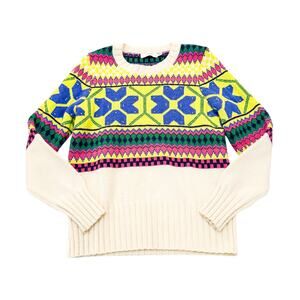 Greylin Crewneck Francis Fair Isles Bright Color Sweater SIze M